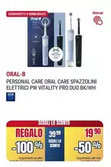 Oral b - Personal Care Care Spazzolini Elettrici Pw Vitality Pro Duo Bk/wh Oral b - Personal Care Care Spazzolini Elettrici Pw Vitality Pro Duo Bk/wh