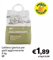 U! - Lettiera Igienica Per Gatti Agglomerante