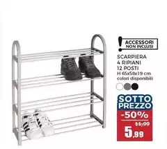 Scarpiera 4 Ripiani 12 Posti Scarpiera 4 Ripiani 12 Posti