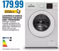 Lavatrice A Carica Frontale 7kg Daya DSW-71026SM18A