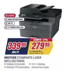 Brother - Stampante Laser MFCL2827DWXL Brother - Stampante Laser MFCL2827DWXL