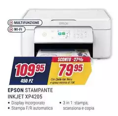 Epson - Stampante Inkjet XP4205 Epson - Stampante Inkjet XP4205