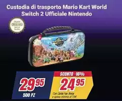 Nintendo - Custodia Di Trasporto Mario Kart World Switch 2 Ufficiale Nintendo - Custodia Di Trasporto Mario Kart World Switch 2 Ufficiale