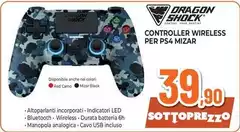 Dragon Shock - Controller Wireless Per Ps4 Mizar Dragon Shock - Controller Wireless Per Ps4 Mizar