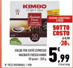 Kimbo - Cialde Per Caffè Espresso Macinato Fresco