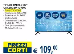 United - Tv Led 32" Unled32m110vda