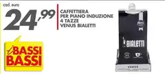 Bialetti - Caffettiera Per Piano Induzione 4 Tazze Venus