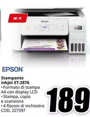 Epson - Stampante Inkjet ET-2876