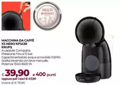 Krups - Macchina Da Caffè Xs Nero KPLA3B Krups - Macchina Da Caffè Xs Nero KPLA3B