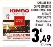 Kimbo - Capsule Per Caffè Espresso Compatibili Nescafe Dolce Gusto