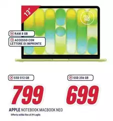 Apple - Notebook Macbook Neo