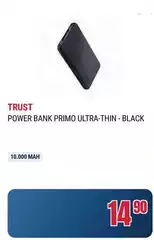 Trust - Power Bank Primo Ultra-thin Black Trust - Power Bank Primo Ultra-thin Black