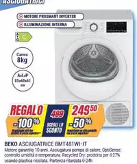 Beko - Asciugatrice Bmt481wi-it Beko - Asciugatrice Bmt481wi-it