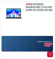 Apple - Macbook Neo 13"A18 Pro 6core Cpu 5core Gpu 8gb