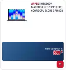 Apple - Macbook Neo 13" A18 Pro 6core Cpu 5core Gpu 8gb