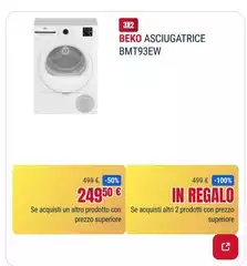 Beko - Asciugatrice Bmt93ew Beko - Asciugatrice Bmt93ew