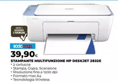 HP - Stampante Multifunzione Deskjet 2822E