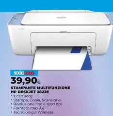 HP - Stampante Multifunzione Deskjet 2822E