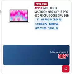 Apple - Macbook Neo 13"A18 Pro 6core CPU 5core GPU 8GB