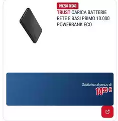 Trust - Carica Batterie Rete E Basi Primo 10,000 Powerbank Eco Trust - Carica Batterie Rete E Basi Primo 10,000 Powerbank Eco