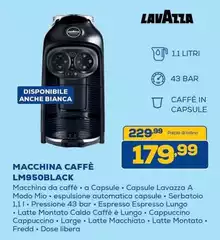 Lavazza - Macchina Caffè LM950BLACK Lavazza - Macchina Caffè LM950BLACK