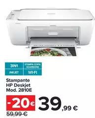 HP - Stampante Deskjet Mod. 2810E