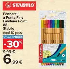 Stabilo - Pennarelli A Punta Fine Fineliner Point 88