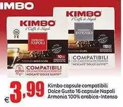 Kimbo - Capsule Compatibili Dolce Gusto 16 Capsule Napoli