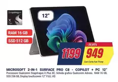 Microsoft - 2-in-1 Surface Pro C8