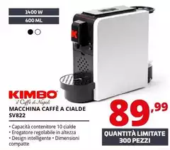 Kimbo - Macchina Caffè A Cialde SV822 Kimbo - Macchina Caffè A Cialde SV822