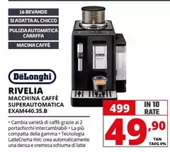 De Longhi - Rivelia Macchina Caffè Superautomatica EXAM440.35.B De Longhi - Rivelia Macchina Caffè Superautomatica EXAM440.35.B