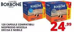 Caffe Borbone - 120 Capsule Compatibili Nespresso Miscela Decisa E Nobile