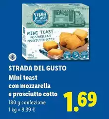 Strada Del Gusto - Mini Toast Con Mozzarella E Prosciutto Cotto