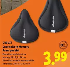 Crivit - Coprisella In Memory Foam Per Bici Crivit - Coprisella In Memory Foam Per Bici