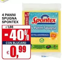 Spontex - 4 Panni Spugna Spontex - 4 Panni Spugna
