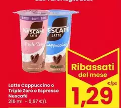Nescafé - Latte Cappuccino O Triple Zero O Espresso