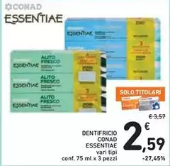 Conad - Dentifricio Essentiae