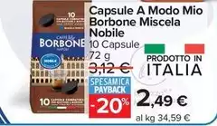 Caffe borbone - Capsule A Modo Mio Miscela Nobile Caffe borbone - Capsule A Modo Mio Miscela Nobile