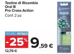Oral b - Testine Di Ricambio Pro Cross Action