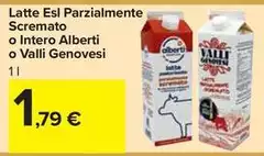 Alberti - Latte Esl Parzialmente Scremato O Intero  O Valli Genovesi
