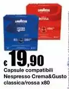 Lavazza - Capsule Compatibili Nespresso Crema&Gusto Classica/Rossa Lavazza - Capsule Compatibili Nespresso Crema&Gusto Classica/Rossa