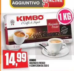 Kimbo - Macinato Fresco 4 Confezioni Da 250 G Kimbo - Macinato Fresco 4 Confezioni Da 250 G