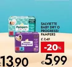 Pampers - Salvietti Baby Dry O Progressi Pampers - Salvietti Baby Dry O Progressi