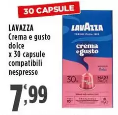 Lavazza - Crema E Gusto Dolce X 30 Capsule Compatibili Nespresso Lavazza - Crema E Gusto Dolce X 30 Capsule Compatibili Nespresso