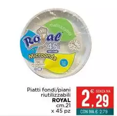 Royal - Piatti Fondi/piani Riutilizzabili Royal - Piatti Fondi/piani Riutilizzabili