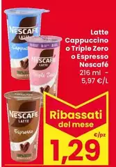 Nescafé - Latte Cappuccino O Triple Zero O Espresso Nescafé - Latte Cappuccino O Triple Zero O Espresso