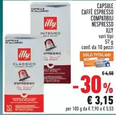 Illy - Capsule Caffè Espresso Compatibili Nespresso Illy - Capsule Caffè Espresso Compatibili Nespresso
