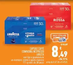 Lavazza - Capsule Caffe Compatibili Nespresso Lavazza - Capsule Caffe Compatibili Nespresso
