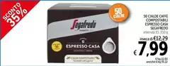 Segafredo - 50 Cialde Caffè Compostabili Espresso Segafredo - 50 Cialde Caffè Compostabili Espresso