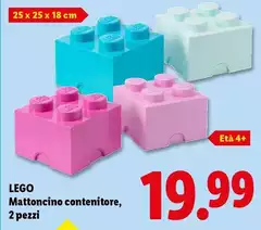 Lego - Mattoncino Contenitore/2 Pezzi Lego - Mattoncino Contenitore/2 Pezzi